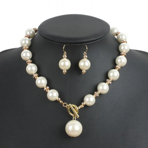 Set Colier si cercei Perle SIC MODA 5675B