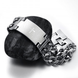 Brățară Bărbătesc din Inox chirurgical 316L — Argintiu - Img 6