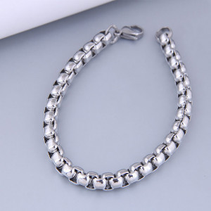 Brățară Bărbătesc din Inox chirurgical 316L — Argintiu - Img 3