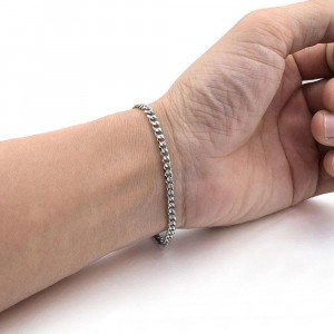 Brățară Bărbătesc din Inox chirurgical 316L — Argintiu