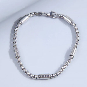 Brățară Bărbătesc din Inox chirurgical 316L — Argintiu - Img 6