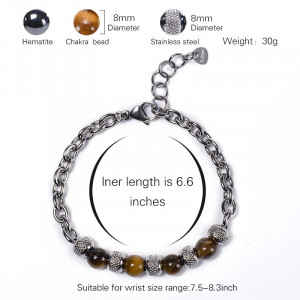 Brățară Bărbătesc din Inox chirurgical 316L — Argintiu - Img 3