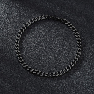 Brățară Bărbătesc din Inox chirurgical 316L — Negru - Img 4