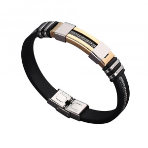 Bratara inox si silicon Sic Moda 5379A - Img 3