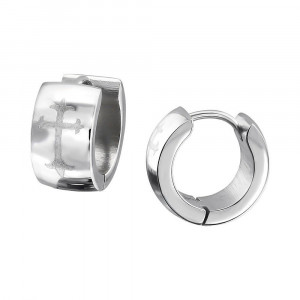 Cercei Bărbătesc din Inox chirurgical 316L — Argintiu
