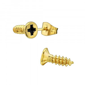 Cercei Bărbătesc din Inox chirurgical 316L — Auriu