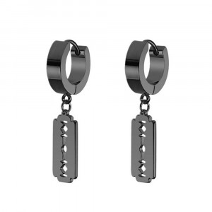 Cercei Bărbătesc din Inox chirurgical 316L — Negru
