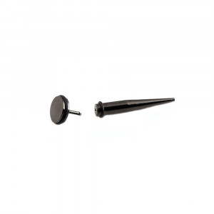 Cercei Bărbătesc din Inox chirurgical 316L — Negru - Img 2