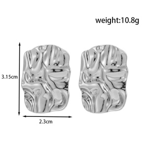Cercei Damă din Inox chirurgical 316L — Argintiu - Img 2