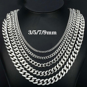 Colier Bărbătesc din Inox chirurgical 316L — Argintiu - Img 5