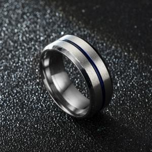 Inel Bărbătesc din Inox chirurgical 316L — A rgintiu - Img 3