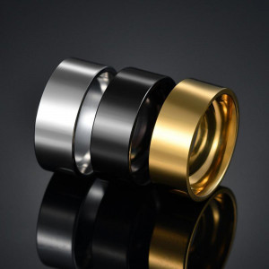 Inel Bărbătesc din Inox chirurgical 316L — Negru - Img 4