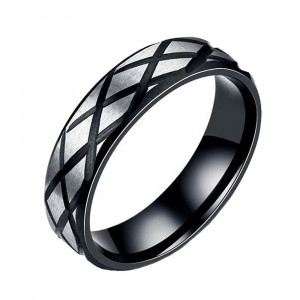 Inel Bărbătesc din Inox chirurgical 316L — Negru