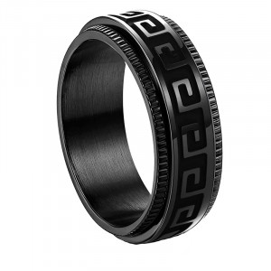 Inel Bărbătesc din Inox chirurgical 316L — Negru
