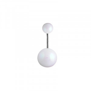 Piercing Damă din Inox chirurgical 316L cu perla - Img 2