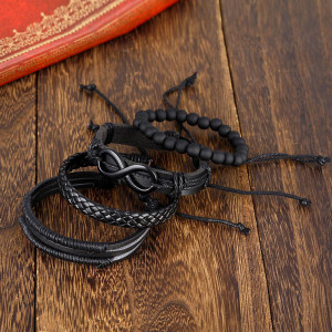 Set 4 bratari piele SIC MODA 5627 - Img 4