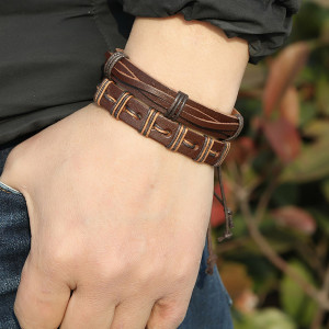 Set of 5 eco leather bracelets SIC MODA 4335 - Img 3