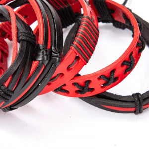 Set of 5 leather bracelets SIC MODA 5625 - Img 3