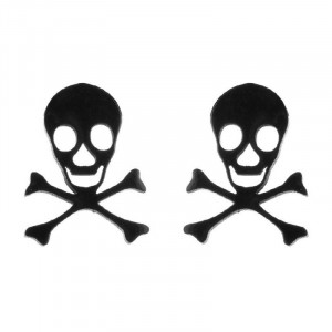 SIC MODA 5400B Stainless Steel Skull Earrings