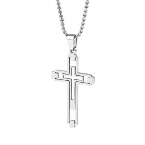 Sic Moda 5443A STAINLESS STAINLESS STEEL Cross Chain - Img 1