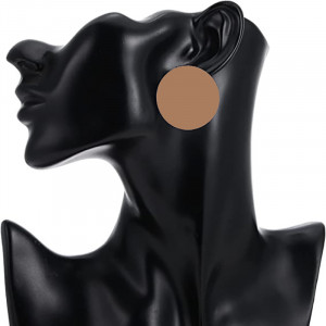 Sic Moda Brown Round Earrings 4387N - Img 1