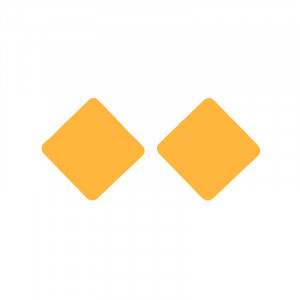 Sic Moda Yellow Romb Earrings 5708F - Img 1
