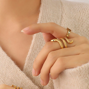 Snake Ring in Titanium SIC MODA 4047 - Img 3
