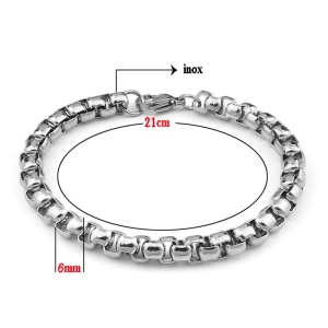 Brățară Bărbătesc din Inox chirurgical 316L — Argintiu - Img 5