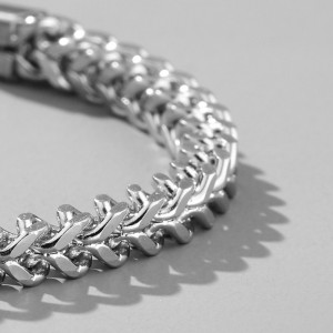 Brățară Bărbătesc din Inox chirurgical 316L — Argintiu - Img 4
