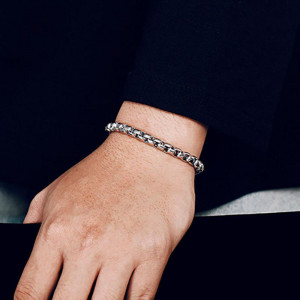 Brățară Bărbătesc din Inox chirurgical 316L — Argintiu - Img 5