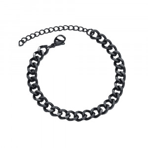 Brățară Bărbătesc din Inox chirurgical 316L — Negru - Img 1