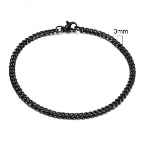 Brățară Bărbătesc din Inox chirurgical 316L — Negru - Img 5