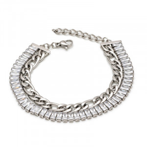 Brățară Damă din Inox chirurgical 316L cu zirconiu - Img 2