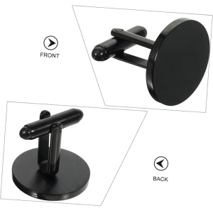 Butoni cămașă Bărbătesc din Inox chirurgical 316L — Negru - Img 4