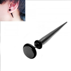 Cercei Bărbătesc din Inox chirurgical 316L — Negru - Img 3