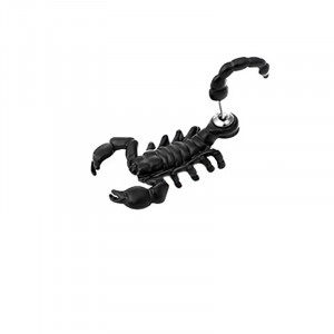 Cercei Bărbătesc din Inox chirurgical 316L — Negru - Img 4
