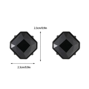 Cercei Damă — Negru cu cristal - Img 2