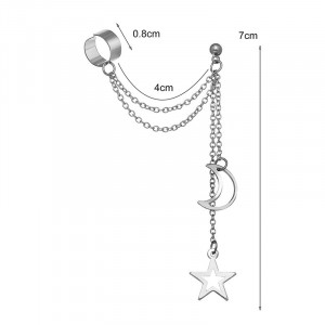 Cercel Stea si Luna Sic Moda 5473 - Img 3