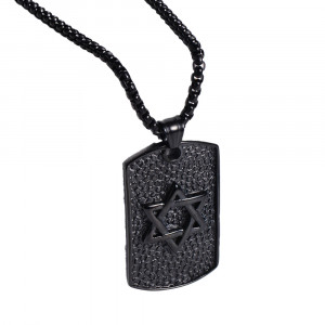 Colier Bărbătesc din Inox chirurgical 316L — Negru