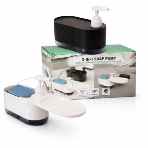 Dozator de săpun lichid 18.5 x 9 cm cu suport pentru burete - Img 2