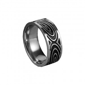 Inel Bărbătesc din Inox chirurgical 316L — Argintiu