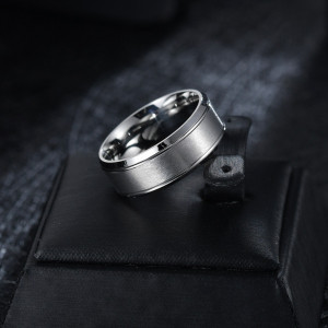 Inel Bărbătesc din Inox chirurgical 316L — Argintiu - Img 5