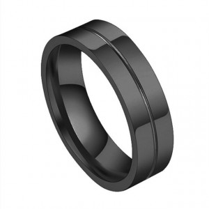 Inel Bărbătesc din Inox chirurgical 316L — Negru