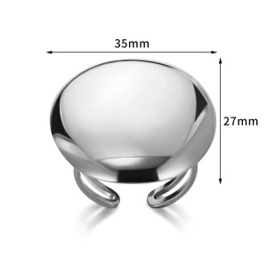 Inel Damă din Inox chirurgical 316L — Argintiu - Img 2