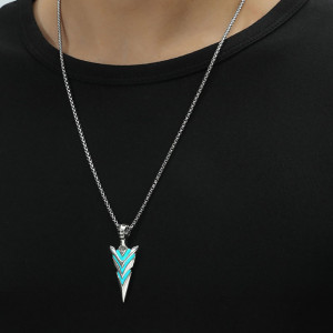 Luminous necklace in titanium 3938L - Img 5