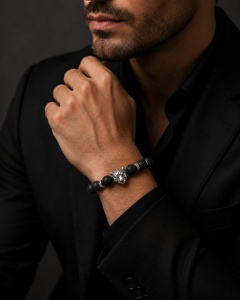 Natural Lava Stones Bracelet SIC MODA 5378A