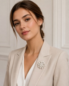 Pearl Brooch SIC MODA 3856