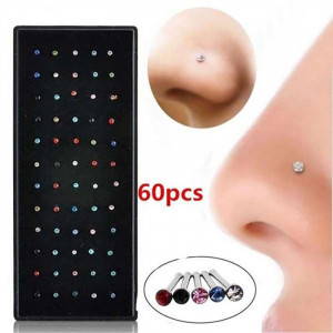 Piercing Damă din Inox chirurgical 316L — Alb cu cristal
