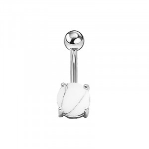 Piercing Damă din Inox chirurgical 316L — Argintiu cu cristal
