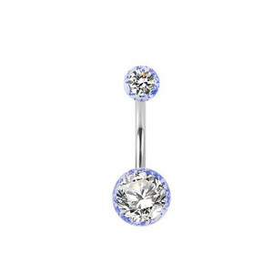 Piercing Damă din Inox chirurgical 316L cu cristal - Img 3